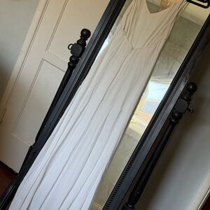 Tobi Cream V-Neck Maxi Dress